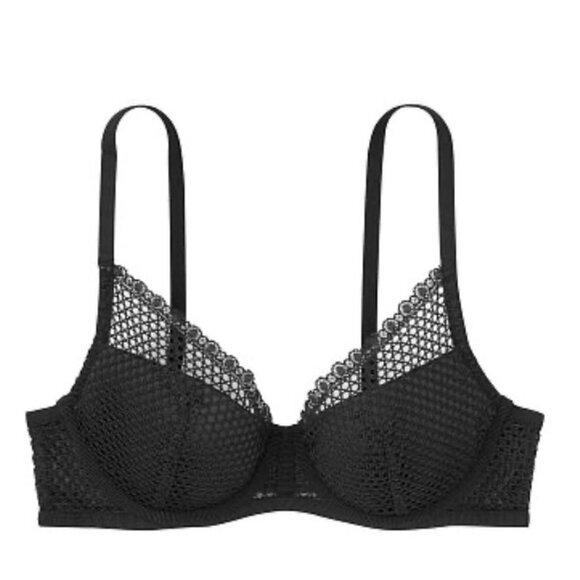 Victoria's Secret Plunge Fishnet Bra - 36DD - Picture 1 of 10